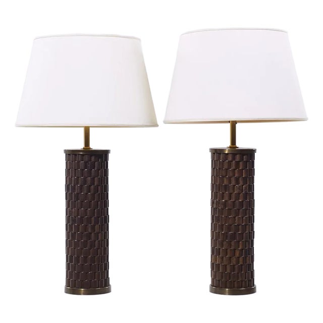 Thomas Pheasant for Baker Furniture Dowel Ph020 Table Lamp - Pair For Sale