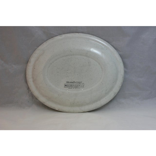 Brown Mid Century English Stonehenge Midwinter Earth Brown & White Oval Platter For Sale - Image 8 of 9