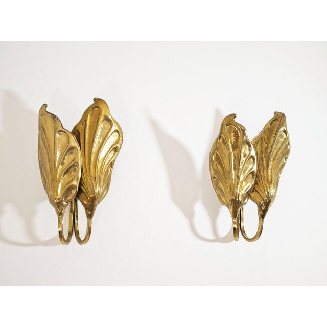 Brass Wall Lamps by Tommaso Barbi for G&G Studio, Italy, 1960s, Set of 2 For Sale - Image 15 of 16