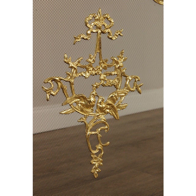 Rococo Style Quality Brass Fireplace Screen For Sale - Image 10 of 12