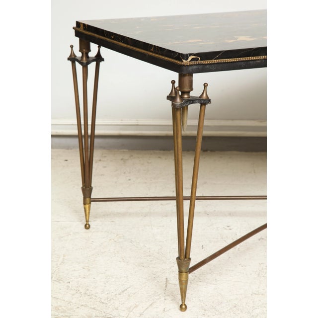 2020s Bespoke Bronze and Iron Coffee Table Inspired by Gilbert Poillerat For Sale - Image 5 of 6