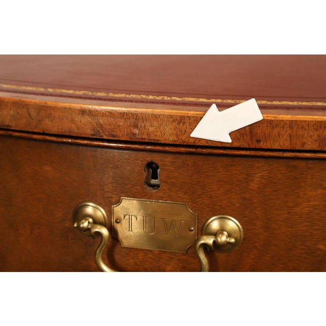 Kittinger Leather Top Round Rent Table With Drawers T295 For Sale - Image 18 of 18