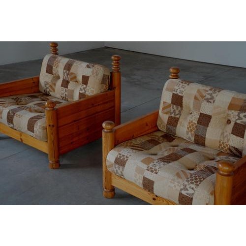 Pine Lounge Chairs by Uno and Osten Kristiansson, 1970s, Set of 2 For Sale - Image 5 of 9