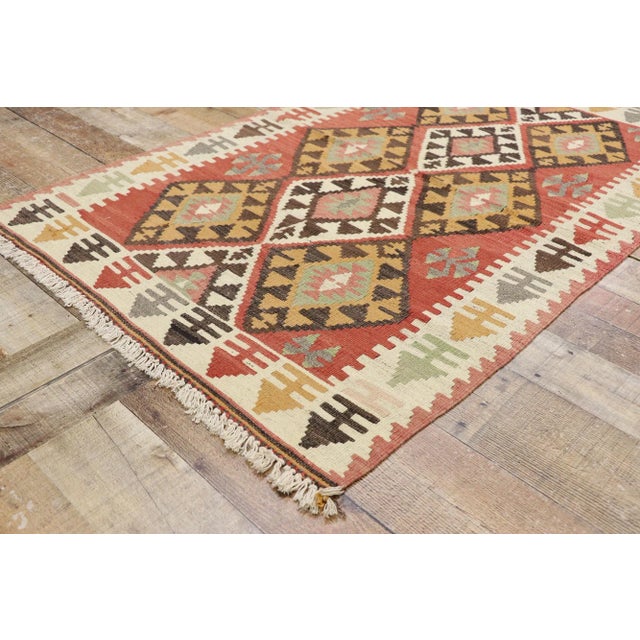 Vintage Persian Shiraz Kilim Rug - 03'01 X 04'10 For Sale In Dallas - Image 6 of 9