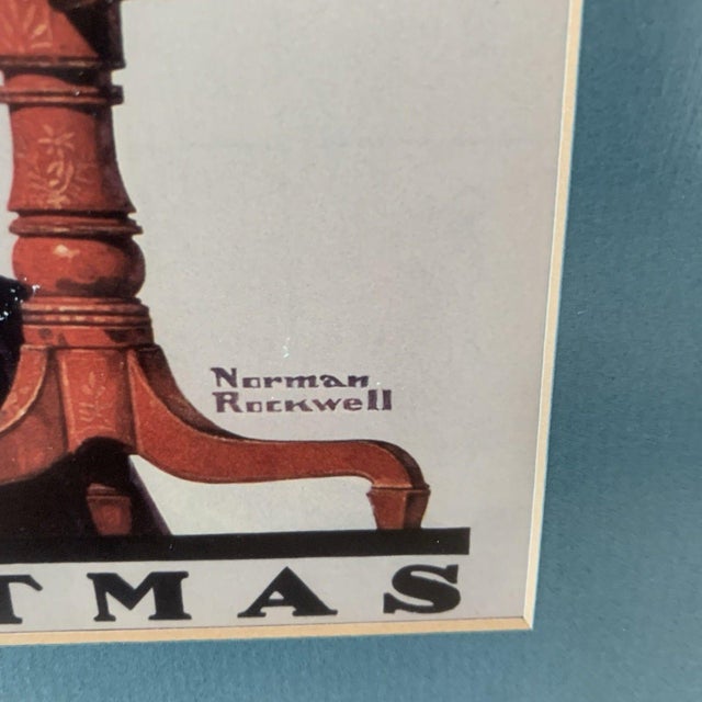 Mid-Century Modern Norman Rockwell Christmas Saturday Evening Post Cover Print – Dec 4, 1926 Framed Reproduction For Sale - Image 3 of 4