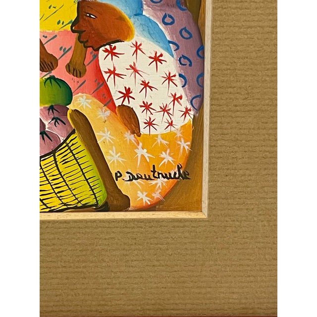 1980s Haitian Original Miniature Oil on Board For Sale - Image 9 of 9
