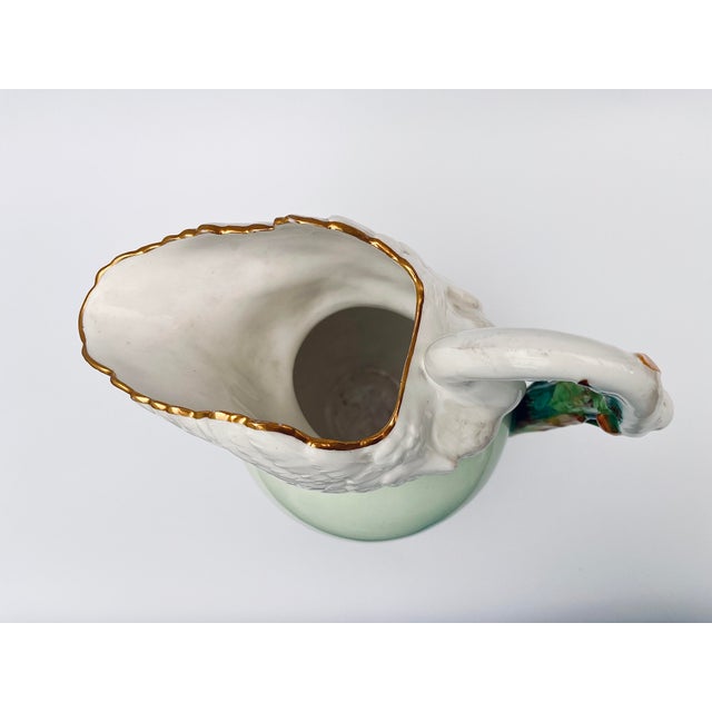 Ceramic Large Antique Porcelain Swan Wash Pitcher, 1800s For Sale - Image 7 of 13