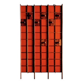 Wall Unit with Grid Structure, 1960s For Sale