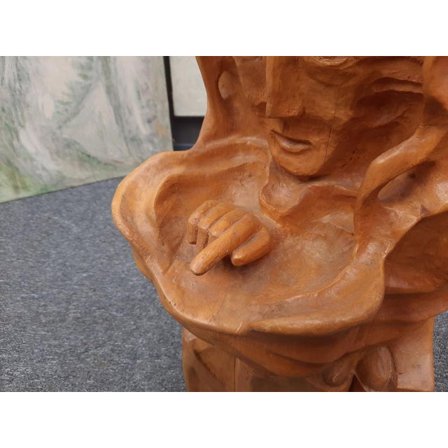 Anthroposophical Basswood Sculpture in the Dornach Style, 1940s For Sale - Image 11 of 12