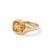 Contemporary Citrine Wedding Engagement Ring • Modern Bezel East to West Setting Signet Ring • November Birthstone Ring Us 7 For Sale - Image 3 of 3