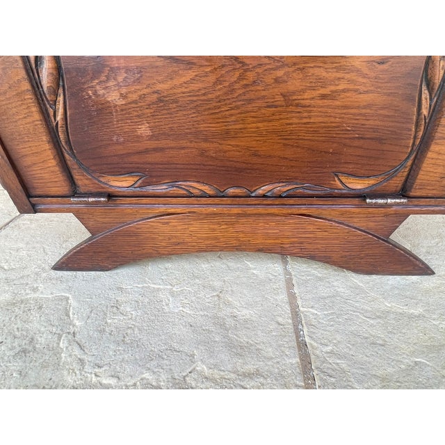Art Deco Walnut Nightstand with Black Marble Top, 1920s For Sale - Image 14 of 18