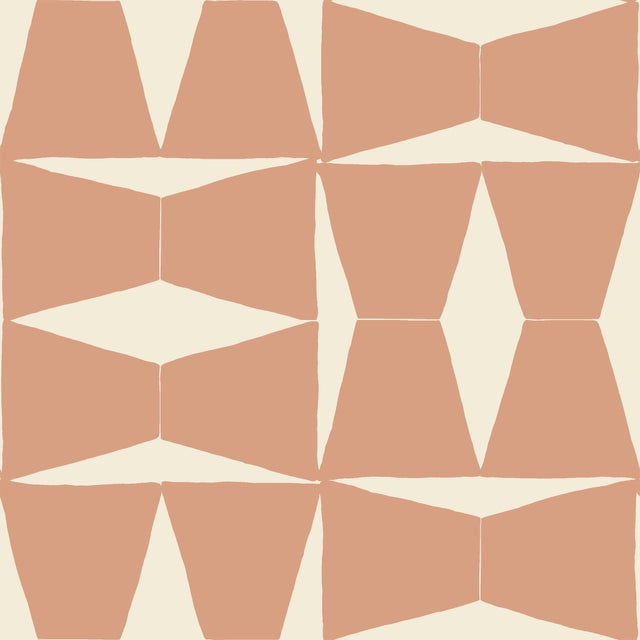Brancusi Wallpaper by Susan Hable in Blush Rose For Sale