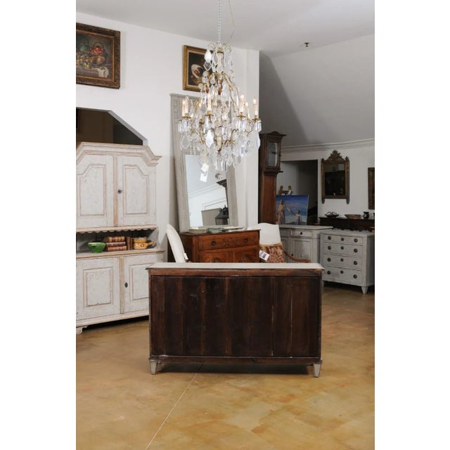 Swedish, 1890s, Painted Wood Sideboard with Three Drawers over Three Doors For Sale - Image 9 of 13