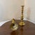 Brass Vintage Solid Brass Candlestick Holders, Classic Hexagonal Bases- a Pair For Sale - Image 8 of 9