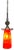 Late 20th Century Murano Orange Red Abstract Flower Bud Pendant Light For Sale - Image 9 of 18
