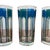 Vintage Mid-Century Modern Blue Geometric Highball Glasses - Set of 5 For Sale - Image 4 of 10