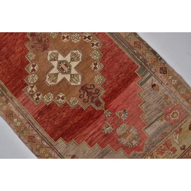 1950s Oushak Vintage Anatolian Carpet For Sale - Image 5 of 10