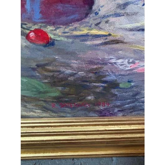 Late 20th Century Ronald Bateman Surreal/ Fantasy Large Oil on Canvas For Sale - Image 9 of 10