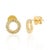Not Yet Made - Made To Order 18k Gold Open Diamond Circle Stud Earrings - a Pair For Sale - Image 5 of 6