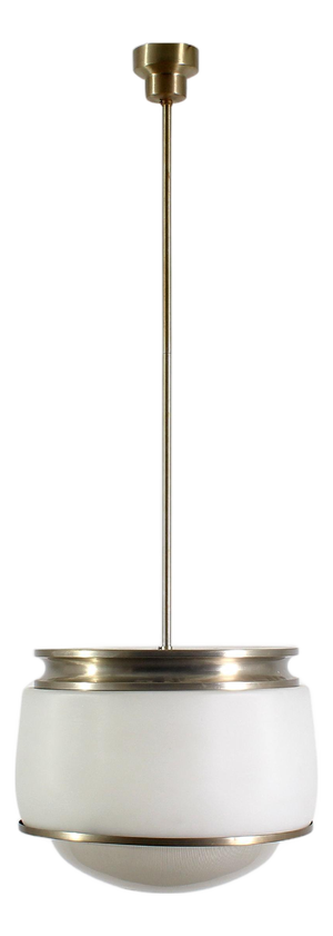 Mid-Century Kappa Suspension Lamp attributed to S. Mazza for Artemide, Italy, 1960s