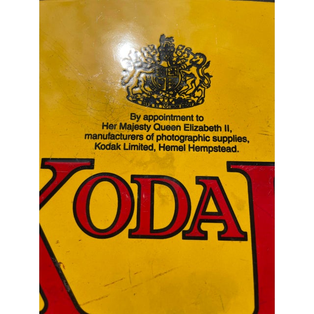 Metal Mid-Century English Kodak Advertising Enamel Sign, 1950s For Sale - Image 7 of 13