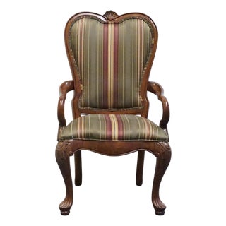 Thomasville Furniture Kent Park Collection Solid Mahogany Traditional Style Dining Arm Chair 38921 For Sale