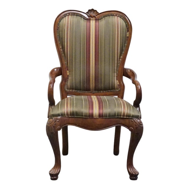Thomasville Furniture Kent Park Collection Solid Mahogany Traditional Style Dining Arm Chair 38921 For Sale