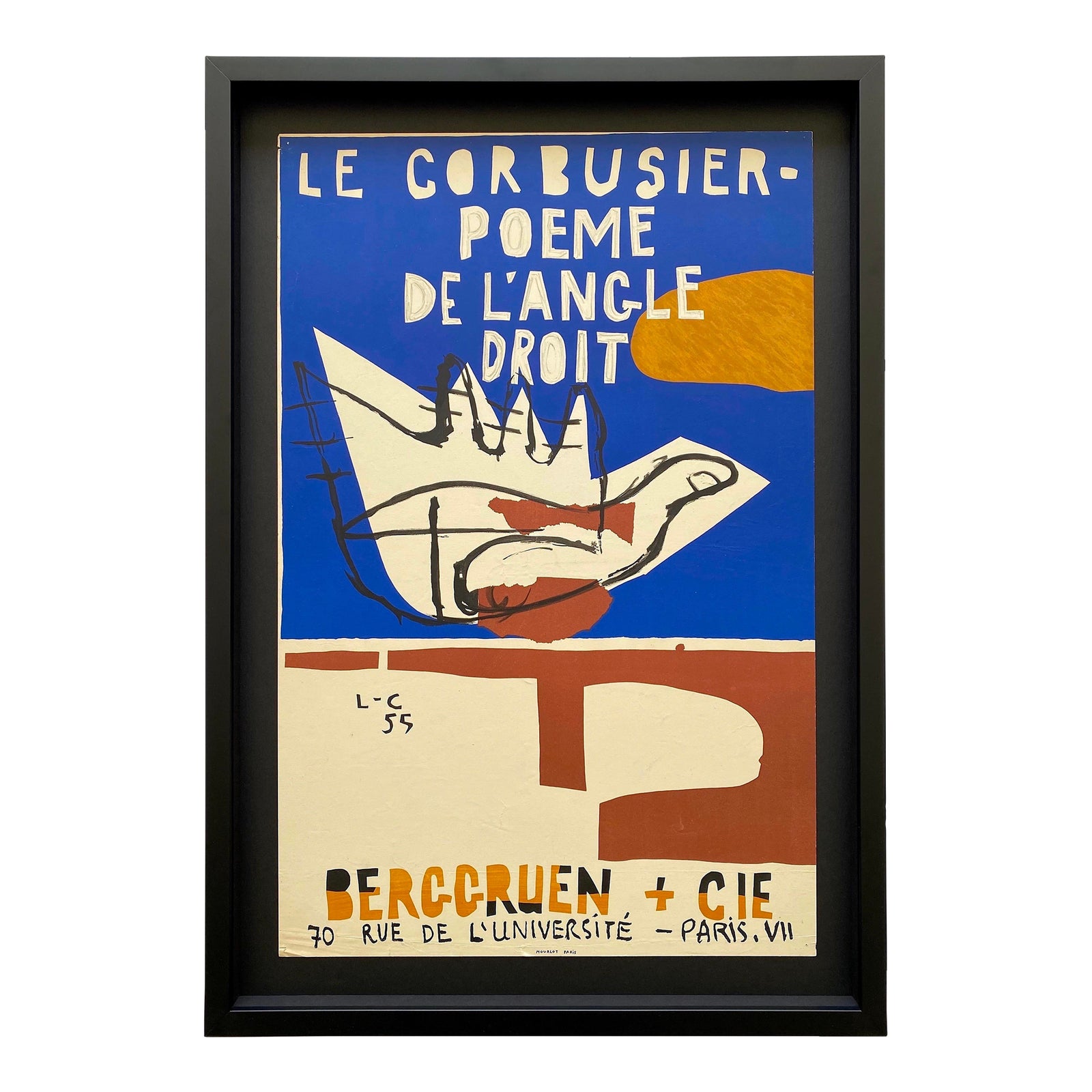 Le Corbusier Vintage 1955 Mid Century Modernist Mourlot Fine Art