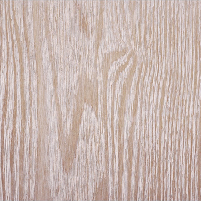 2020s Matthew Izzo Home Garbo Cerused Oak Two Drawer Side Table With Acrylic and Brass Bar Handles And For Sale - Image 5 of 6