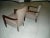 Beige Set of Leather and Rosewood Armchairs, 1940s For Sale - Image 8 of 15