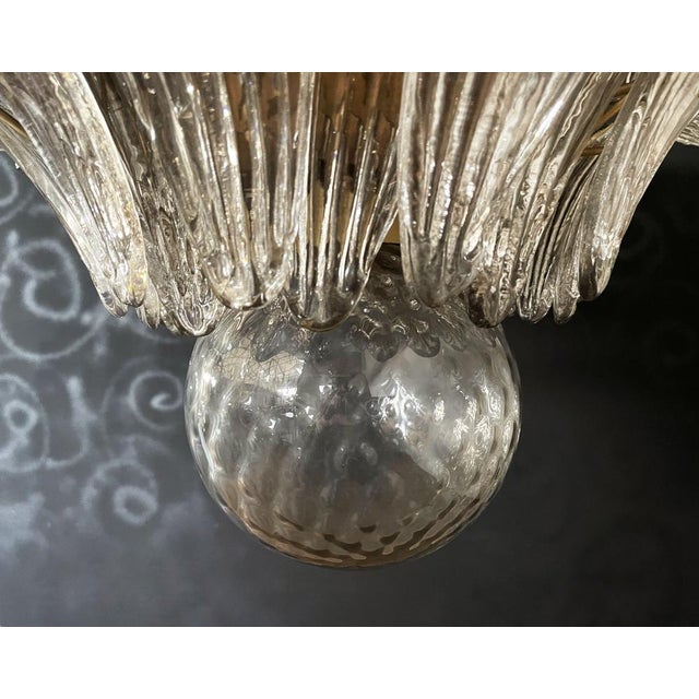 Palmette Ceiling Light with Smoked Glasses, 1990s For Sale - Image 4 of 18