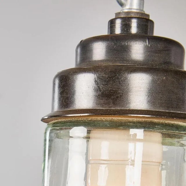 Clear Barrel Pendant Lamp, 1950s For Sale - Image 9 of 18