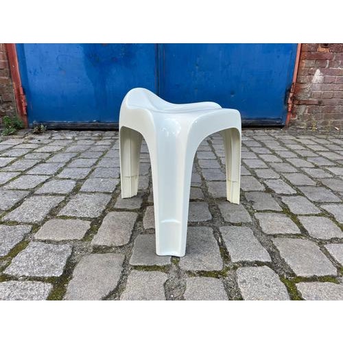 White Taboret Stacking Stool by Alexander Begge for Casala For Sale - Image 10 of 11