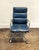 Mid-Century Modern Vintage Ea 216 Soft Pad Armchair by Charles and Ray Eames for Herman Miller Blue Leather For Sale - Image 3 of 10