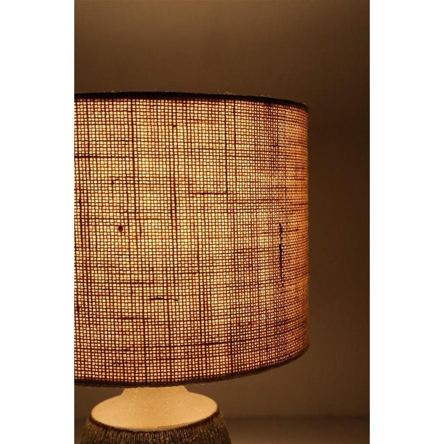 Handmade Ceramic Table Lamp with Jute Lampshade from Søholm, 1960s For Sale - Image 14 of 15