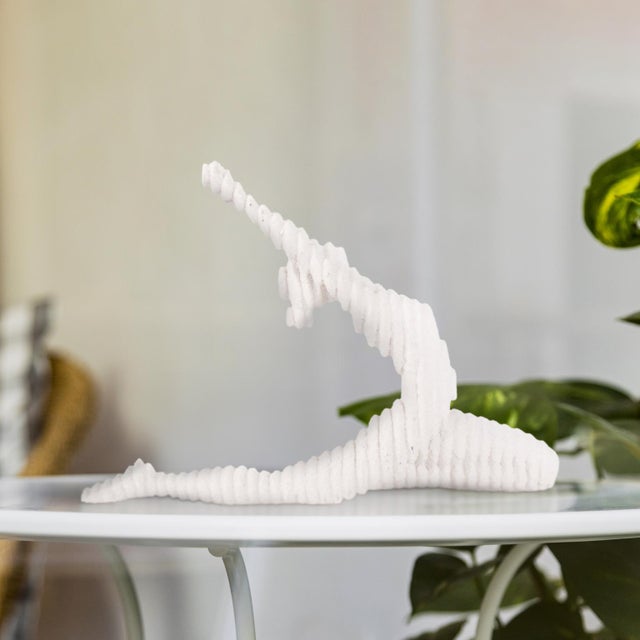 Contemporary Yin Pigeon Yoga Pose in Polyresin For Sale - Image 3 of 11