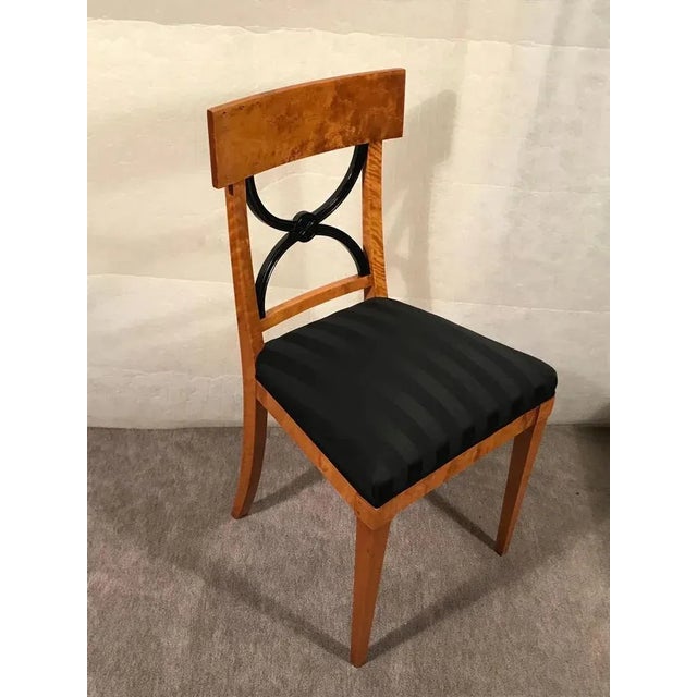 Biedermeier Birchwood Veneer Chairs, 1820s, Set of 3 For Sale - Image 5 of 8
