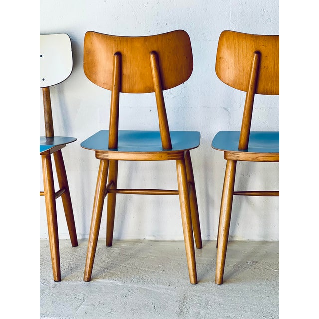 Vintage Dining Chairs from Ton, 1960s, Set of 4 For Sale - Image 15 of 18