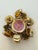Mid-Century Modern Vintage Regency Pink Rhinestone Flower Brooch 1950s For Sale - Image 3 of 5