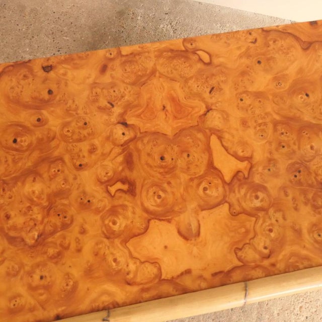 1980s Vintage Burl Bamboo Sideboard, 1980s For Sale - Image 5 of 15