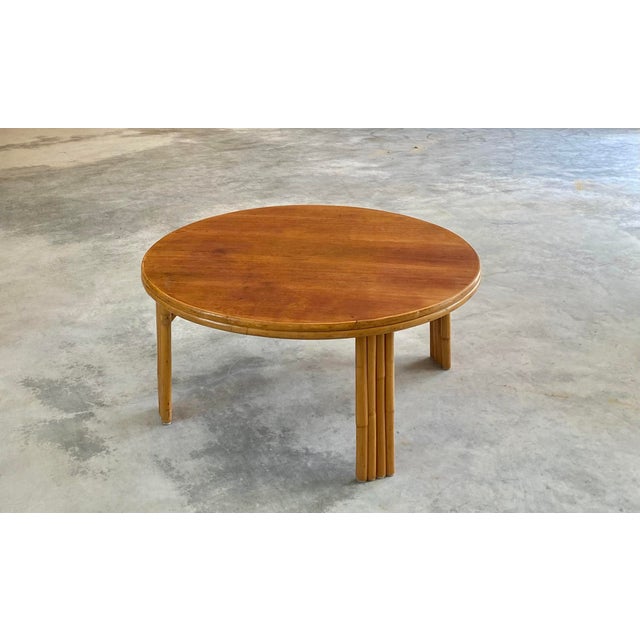 Contemporary Round Rattan Coffee / Cocktail Table For Sale - Image 3 of 5