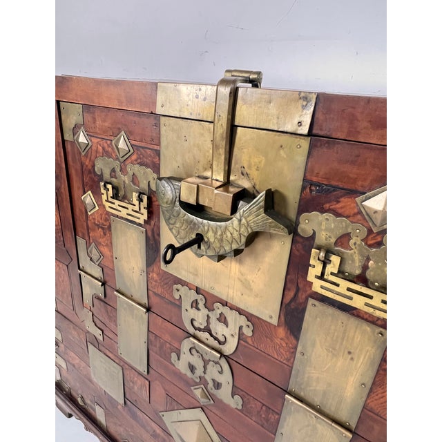 Asian Antique Late 19th Century Joseon Dynasty Korean Bandaji Cabinet. For Sale - Image 3 of 14