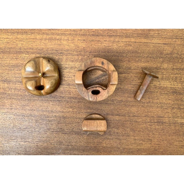 Vintage Teak Apple Shaped Secret Box, 1970s For Sale - Image 6 of 17