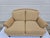 Ethan Allen Tan Rolled Arm Down Filled Loveseat For Sale - Image 6 of 17