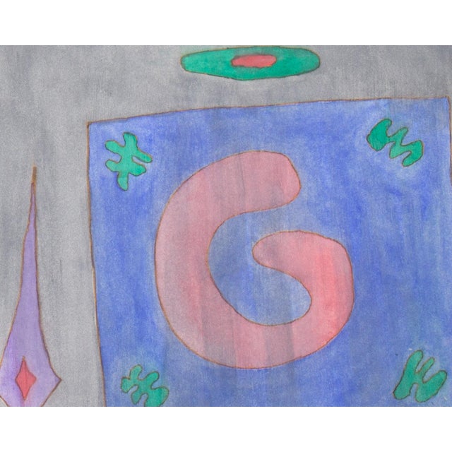1991 "Four People Playing Cards" Ink and Gouache Painting by Steven Conant For Sale In Indianapolis - Image 6 of 6