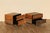 Vintage Rustic Modern King Size Platform Bed Frame With Headboard & Matching Nightstands | Solid Wood & Chrome Bedroom Set For Sale - Image 15 of 18