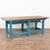 Late 19th Century Rustic Blue Painted Work Table With Two Metal Drawers For Sale - Image 11 of 13