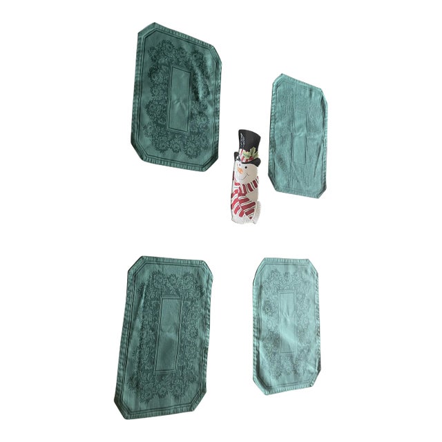 Vintage Brocade Holiday Placemats- Set of 4 For Sale
