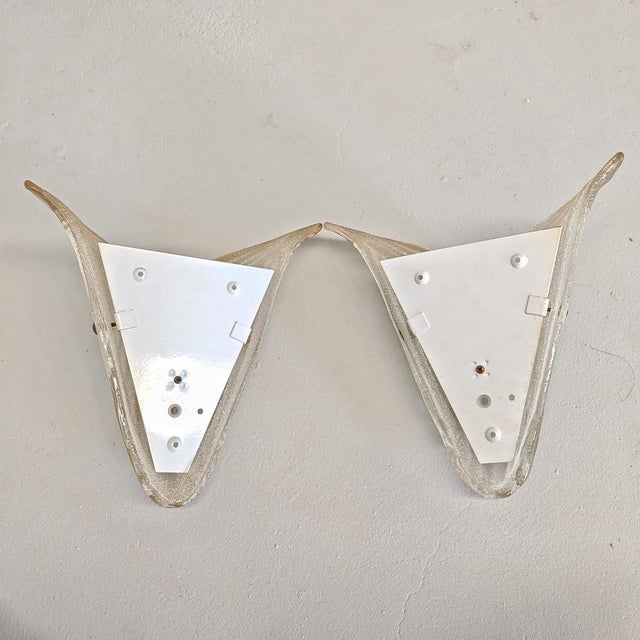 Glass Wall Lamps in Murano Glass, 1970s, Set of 2 For Sale - Image 7 of 18