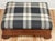 Brown Antique Early American Plaid Upholstery Strorage Footstool For Sale - Image 8 of 10